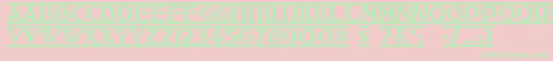 TucsonDeco Font – Green Fonts on Pink Background