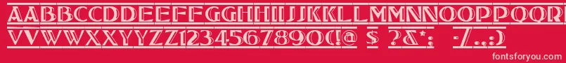 TucsonDeco Font – Pink Fonts on Red Background
