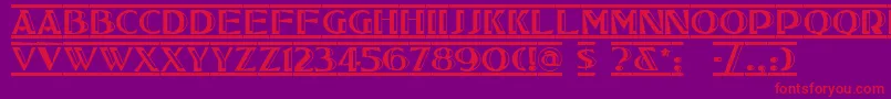 TucsonDeco Font – Red Fonts on Purple Background