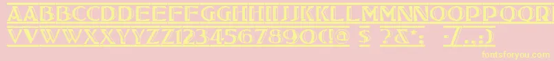 TucsonDeco Font – Yellow Fonts on Pink Background