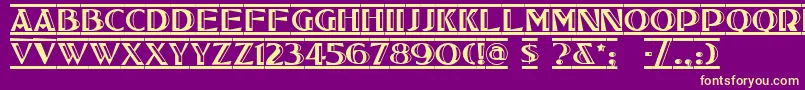 TucsonDeco Font – Yellow Fonts on Purple Background