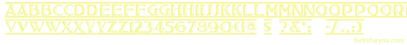 TucsonDeco Font – Yellow Fonts on White Background