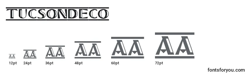 Размеры шрифта TucsonDeco