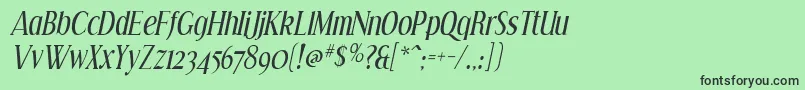 フォントEffloresceIt – 緑の背景に黒い文字