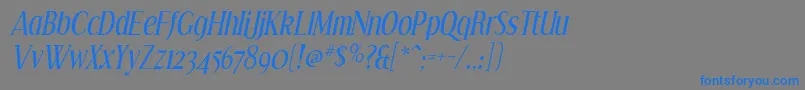 EffloresceIt Font – Blue Fonts on Gray Background