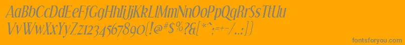 フォントEffloresceIt – オレンジの背景に灰色の文字