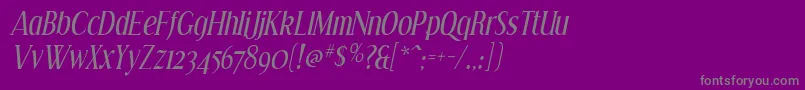 EffloresceIt-Schriftart – Graue Schriften auf violettem Hintergrund