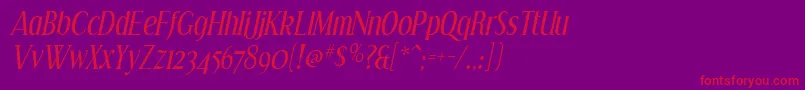 fuente EffloresceIt – Fuentes Rojas Sobre Fondo Morado