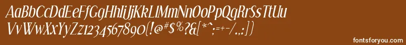 フォントEffloresceIt – 茶色の背景に白い文字