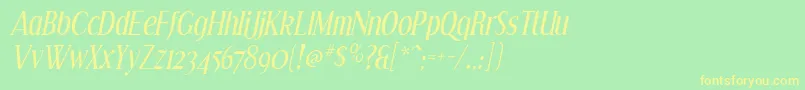 EffloresceIt Font – Yellow Fonts on Green Background