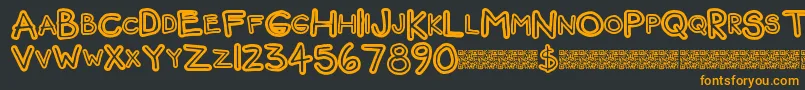 Funbear Font – Orange Fonts on Black Background