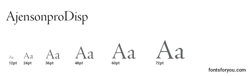 Размеры шрифта AjensonproDisp