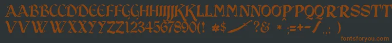 JmhSindbad Font – Brown Fonts on Black Background