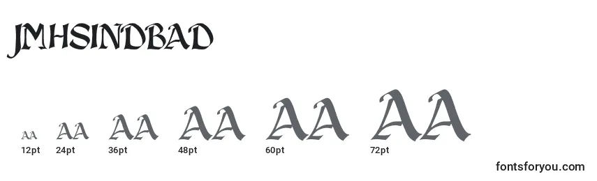 Размеры шрифта JmhSindbad