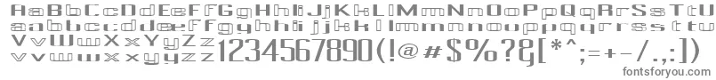 フォントPecotExp – 白い背景に灰色の文字