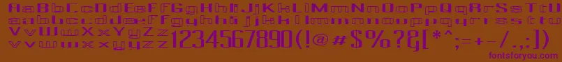 Шрифт PecotExp – фиолетовые шрифты на коричневом фоне