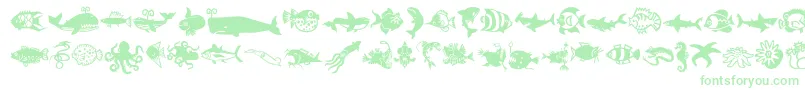 Fonte Minipicslilfishies – fontes verdes