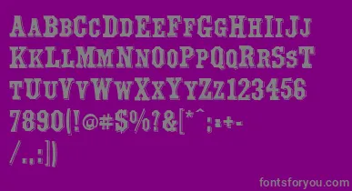 Yorktown font – Gray Fonts On Purple Background