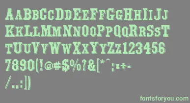 Yorktown font – Green Fonts On Gray Background