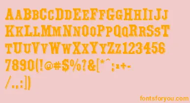 Yorktown font – Orange Fonts On Pink Background