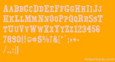 Yorktown font – Pink Fonts On Orange Background