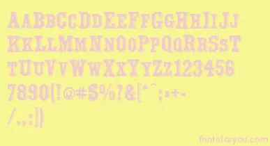 Yorktown font – Pink Fonts On Yellow Background