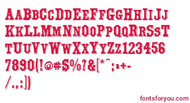 Yorktown font – Red Fonts On White Background
