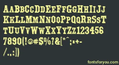 Yorktown font – Yellow Fonts On Black Background