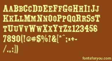 Yorktown font – Yellow Fonts On Brown Background