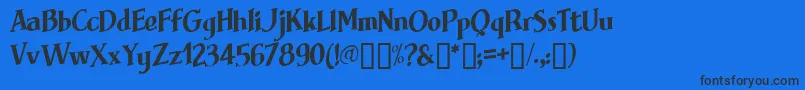 Brimfrg Font – Black Fonts on Blue Background