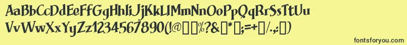 Brimfrg Font – Black Fonts on Yellow Background