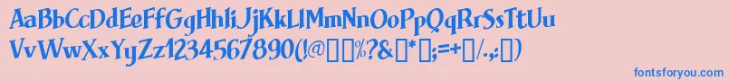 Brimfrg Font – Blue Fonts on Pink Background