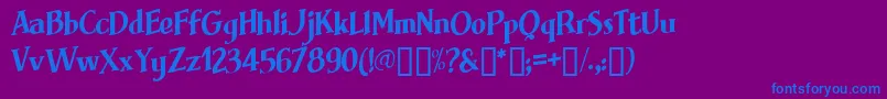 Brimfrg Font – Blue Fonts on Purple Background