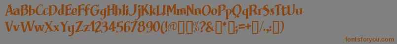 Brimfrg Font – Brown Fonts on Gray Background