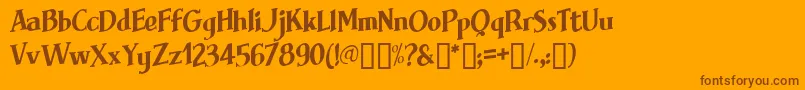 Brimfrg Font – Brown Fonts on Orange Background