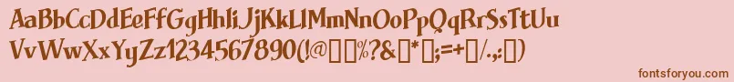 Brimfrg Font – Brown Fonts on Pink Background