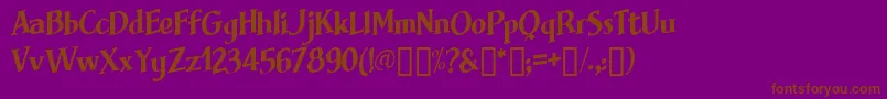 Brimfrg Font – Brown Fonts on Purple Background