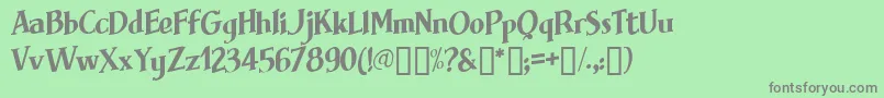 Brimfrg Font – Gray Fonts on Green Background