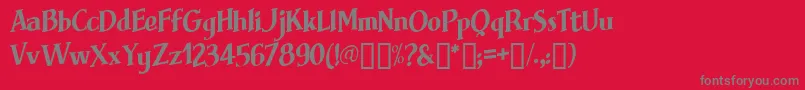 Brimfrg Font – Gray Fonts on Red Background