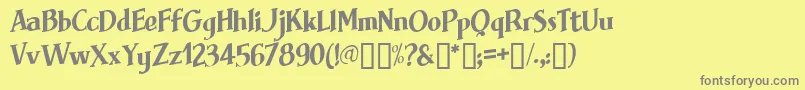 Brimfrg Font – Gray Fonts on Yellow Background