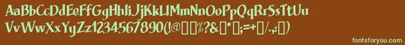 Brimfrg Font – Green Fonts on Brown Background