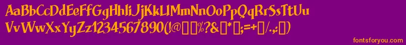 Brimfrg Font – Orange Fonts on Purple Background