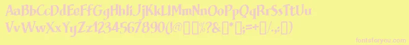 Brimfrg Font – Pink Fonts on Yellow Background