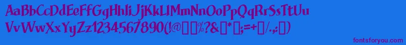 Brimfrg Font – Purple Fonts on Blue Background