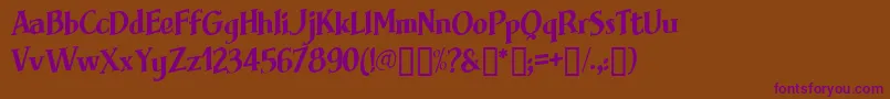 Brimfrg Font – Purple Fonts on Brown Background