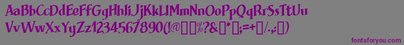 Brimfrg Font – Purple Fonts on Gray Background