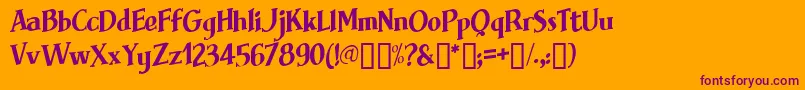 Brimfrg Font – Purple Fonts on Orange Background