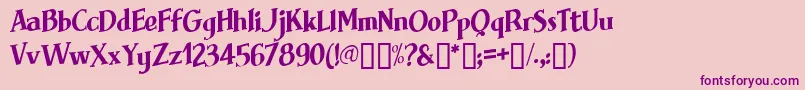 Brimfrg Font – Purple Fonts on Pink Background