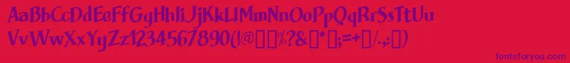 Brimfrg Font – Purple Fonts on Red Background