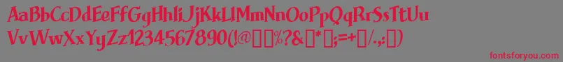 Brimfrg Font – Red Fonts on Gray Background